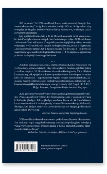 Laiškas romiečiams. Naujojo Testamento komentaras
